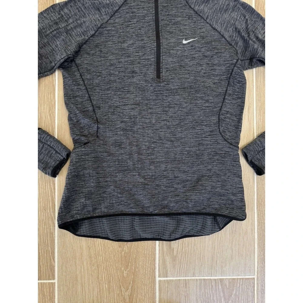 Nike Running Jacket Womens Small Gray Sphere Element 1/4 Zip Long Sleeve Sweater